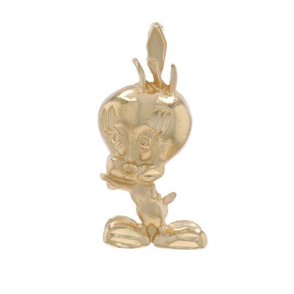 Yellow Gold Tweety Bird Pendant - 14k Warner Bros Looney Tunes